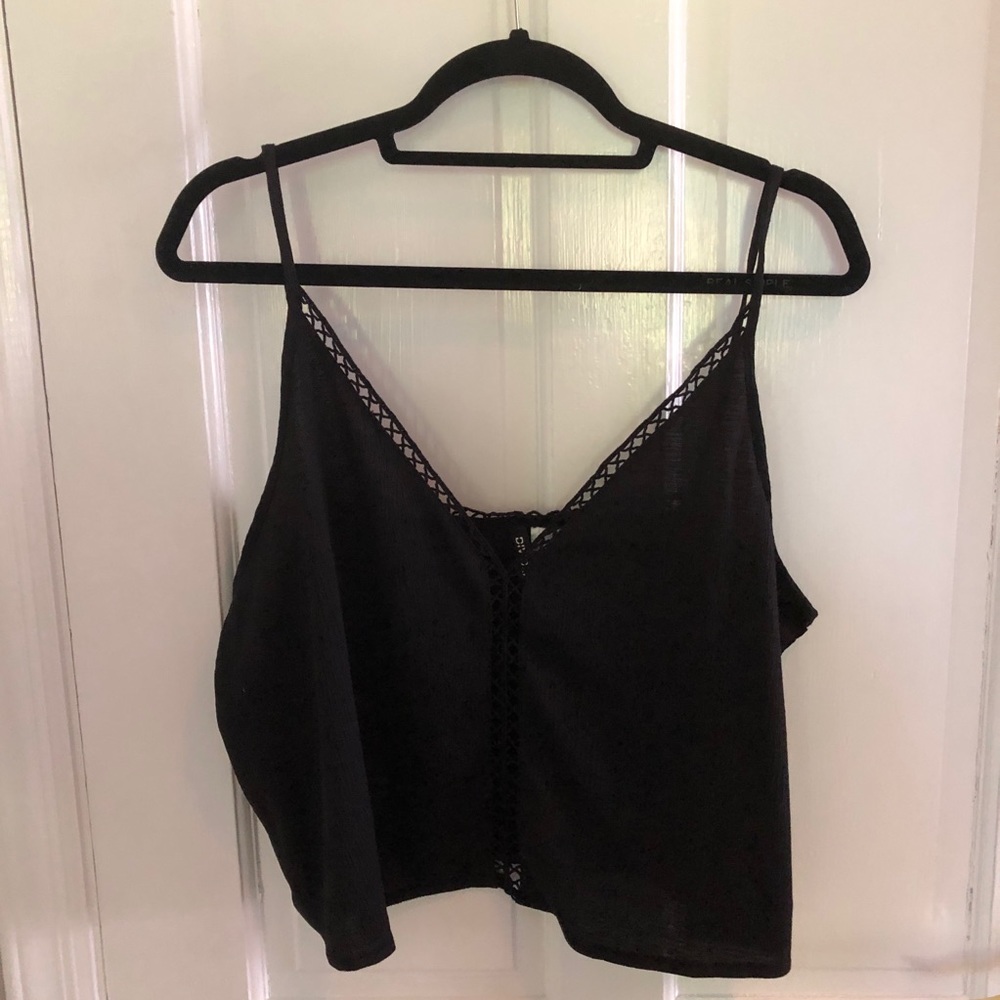 Black tank with detail from h&m